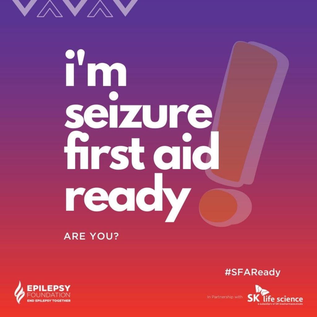 social media image to celebrate being seizure first aid ready
