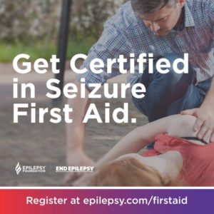 Image promoting seizure first aid certification