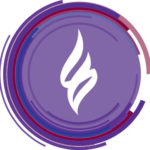 Purple circle logo