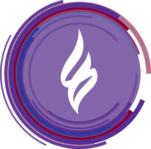 Purple circle logo