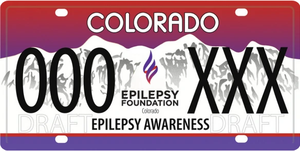 Colorado Epilepsy Awareness License Plate